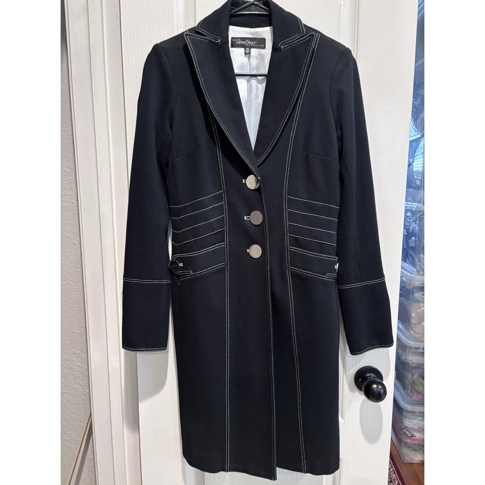 CACHE‎ Contour Collection, Long Coat, Jacket Button Front Size XS Perfection